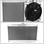 Aluminum 2-Row Radiator with Cooling Pull Fan Shroud for Acura Integra (1990–1993)