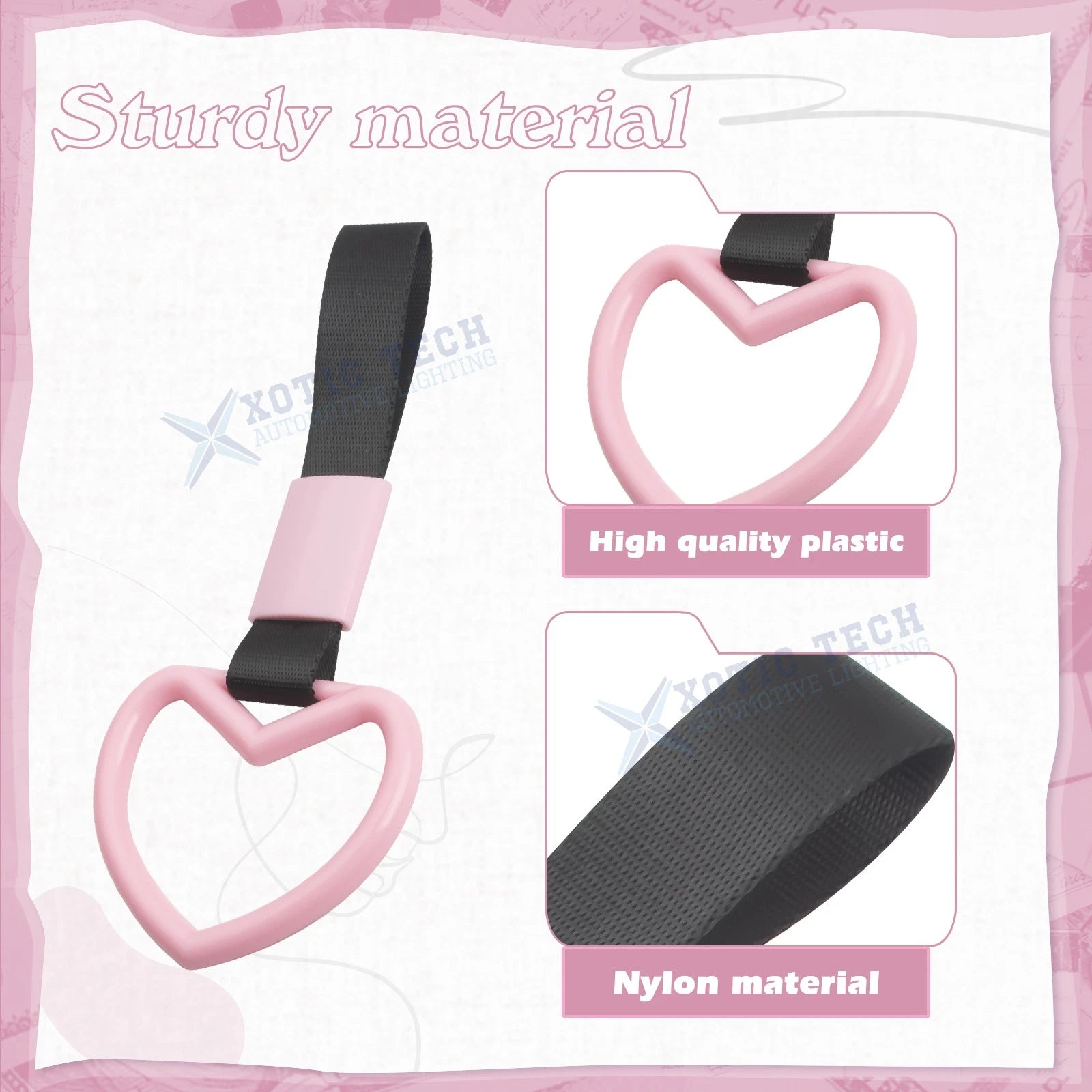 Tsurikawa Hanger Heart-Shaped for Japanese Car (Warning/Subway Handle) (2-Pack) (1990-1990)