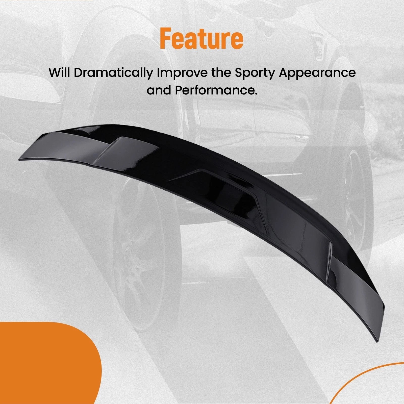 Trunk Lip Spoiler for Hyundai Sonata (2020–2025) Glossy Black Duckbill