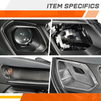 Projector Headlights for Chevy Equinox (2016–2017) w/Signal Lamp Clear Corner Black