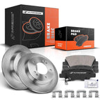 Set of 2 Rear Brake Rotors & Ceramic Pads for Hyundai Elantra Kia Forte