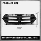 Front Bumper Upper Grille with Camera Hole for Ford Edge (2015–2018)