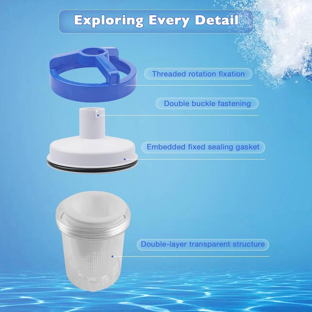 In-line Pool Leaf Catcher Canister w/Basket for Hayward W560