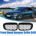 1 Pair Front Hood Bumper Grille Grill for BMW X3 F25 (2014–2017) Diamond Star