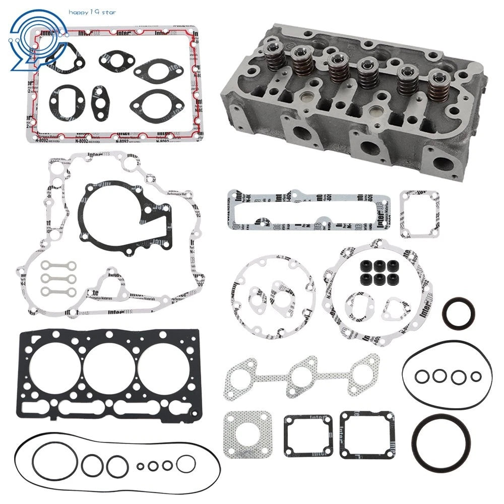 Complete Cylinder Head & Gasket for Kubota FZ2400 ZD28 B26 B7610 RTV1100 D1305