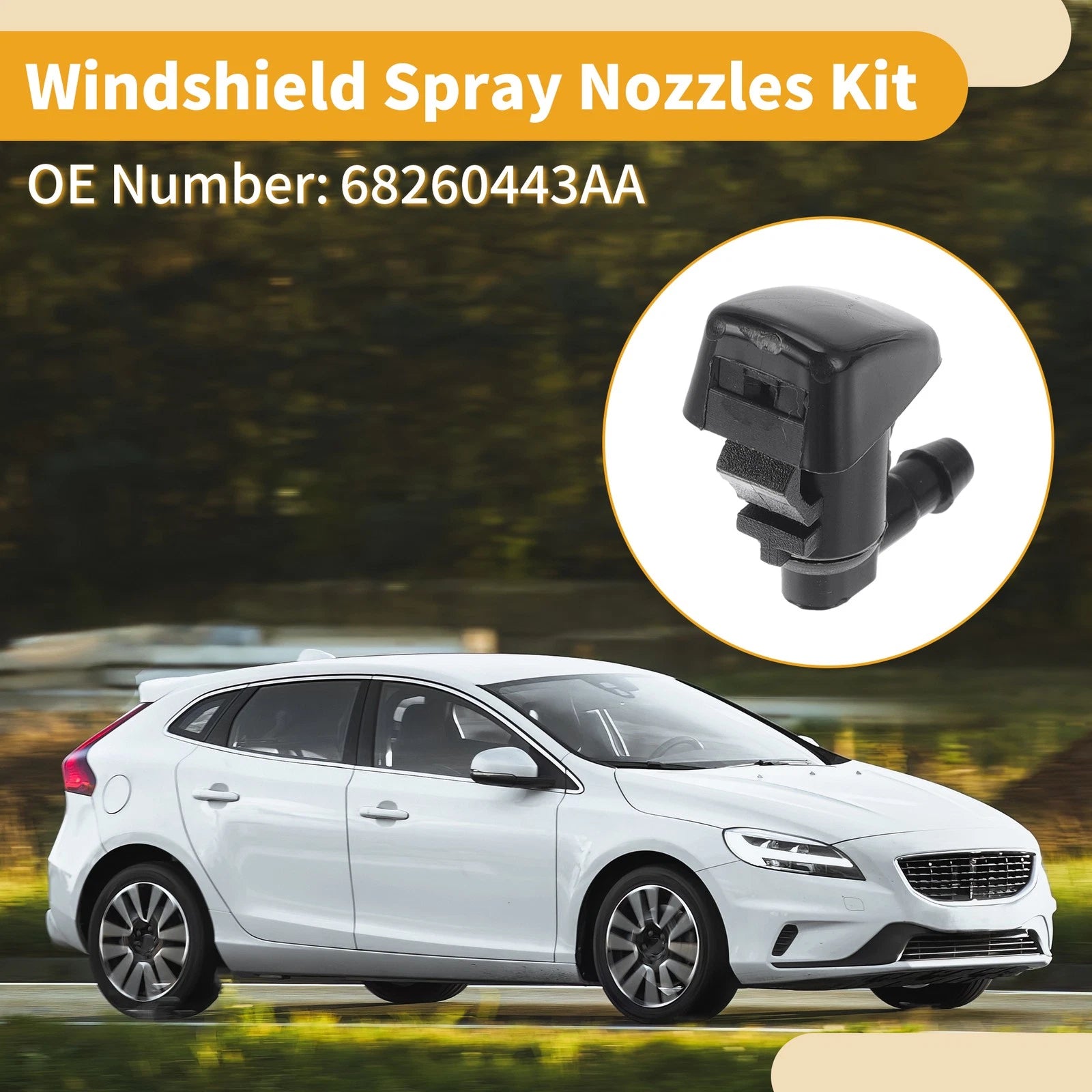 Windshield Washer Nozzle Kit for Jeep Grand Cherokee (2007–2011) No. 68260443AA