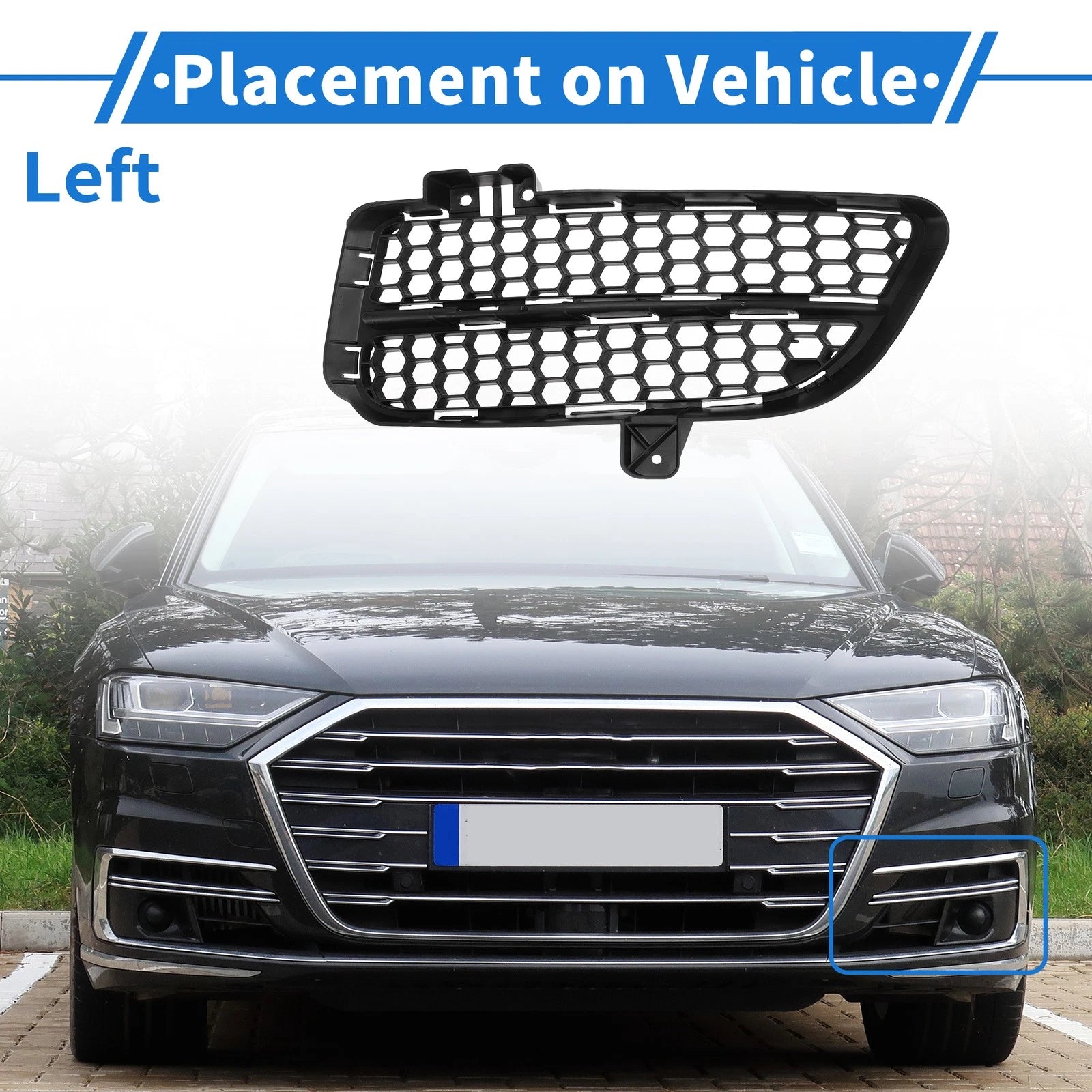1 Pc Fog Light Grill for Volkswagen Touareg (2007–2010) No. 7L6853665B