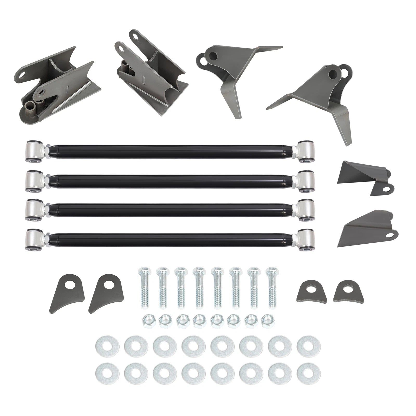 3.25" Axle Rear Weld-On Triangulated 4 Link Suspension Kit + Mount Bracket