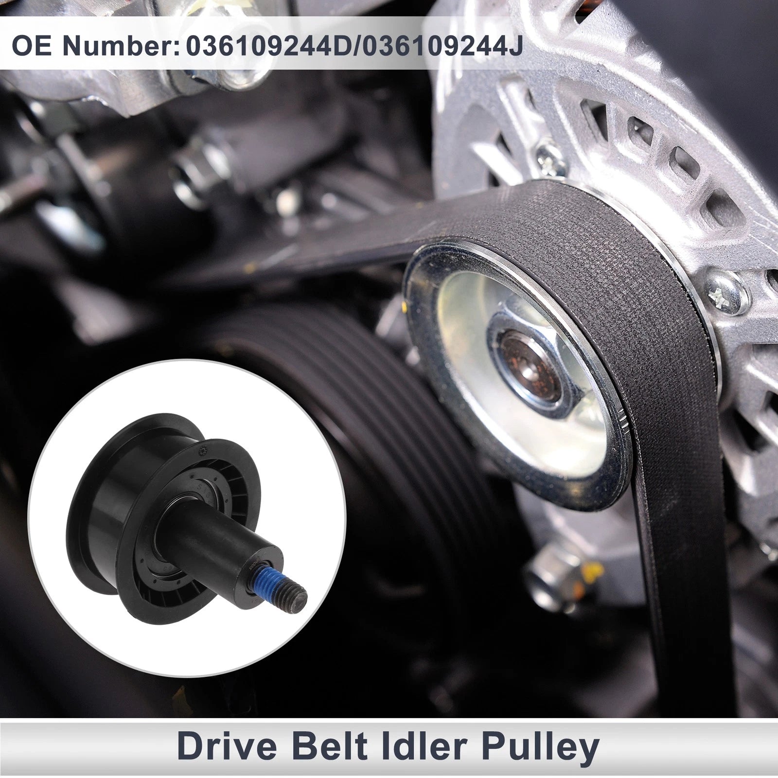 Drive Belt Idler Pulley for Audi A4 (1997–2002) No. 036109244D Rubber