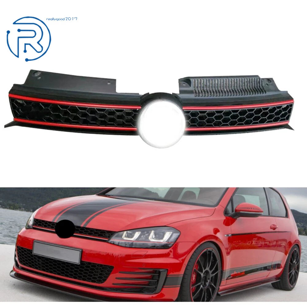 Honeycomb Upper Grille for VW Golf (2010–2013) Gloss Black