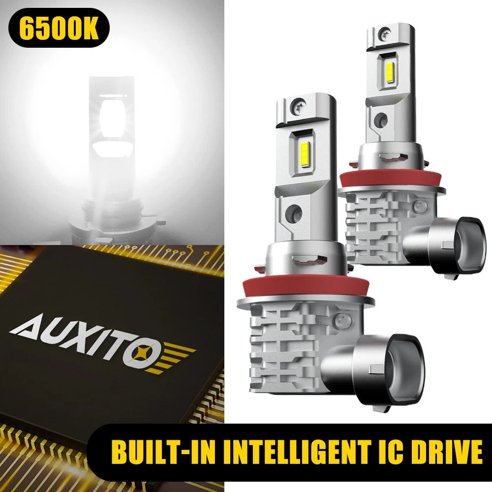 2X H11 H9 H8 LED Fog Light Bulbs for Driving Lamp (6500K White)
