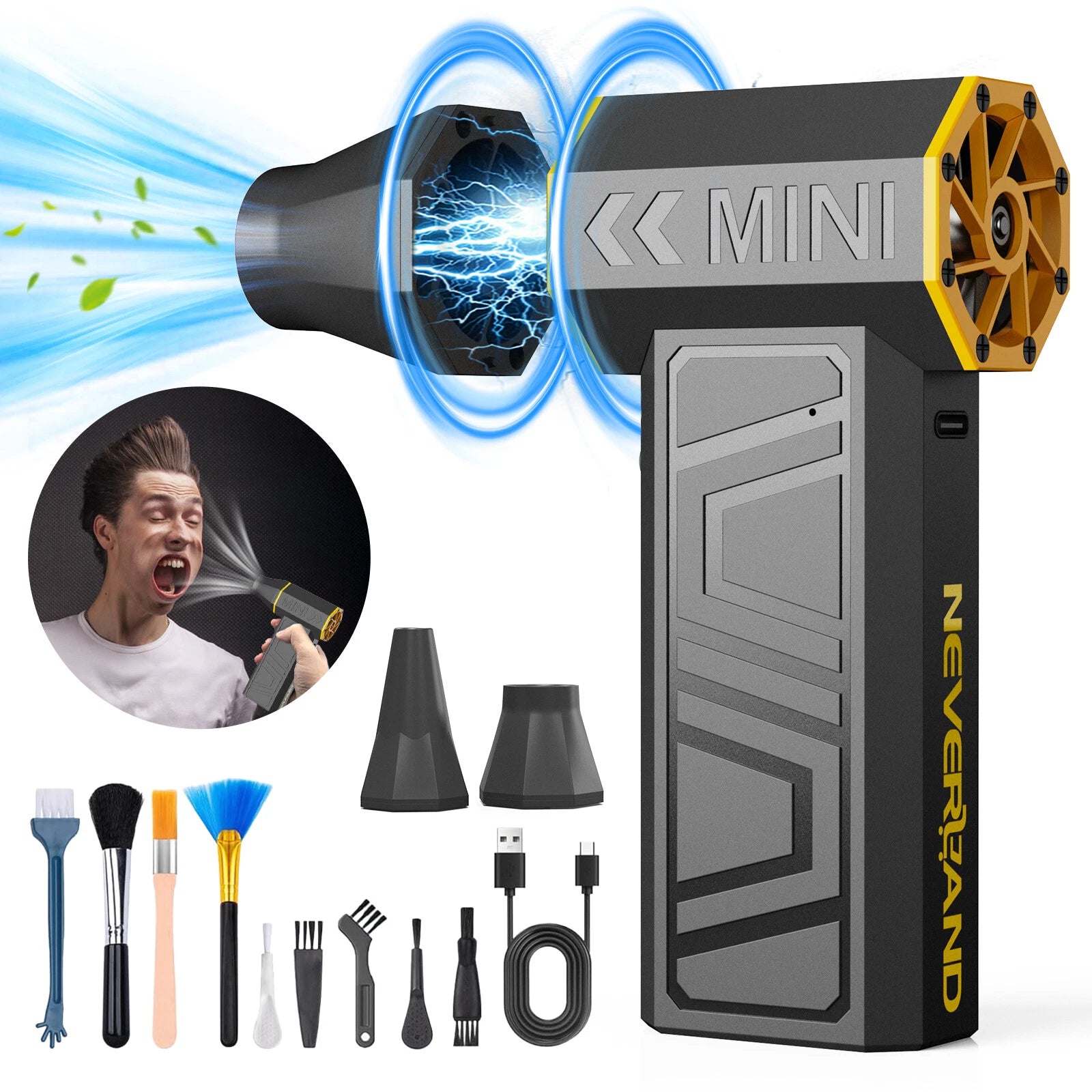 Wireless Compressed Air Duster for Universal Use (180000RPM)