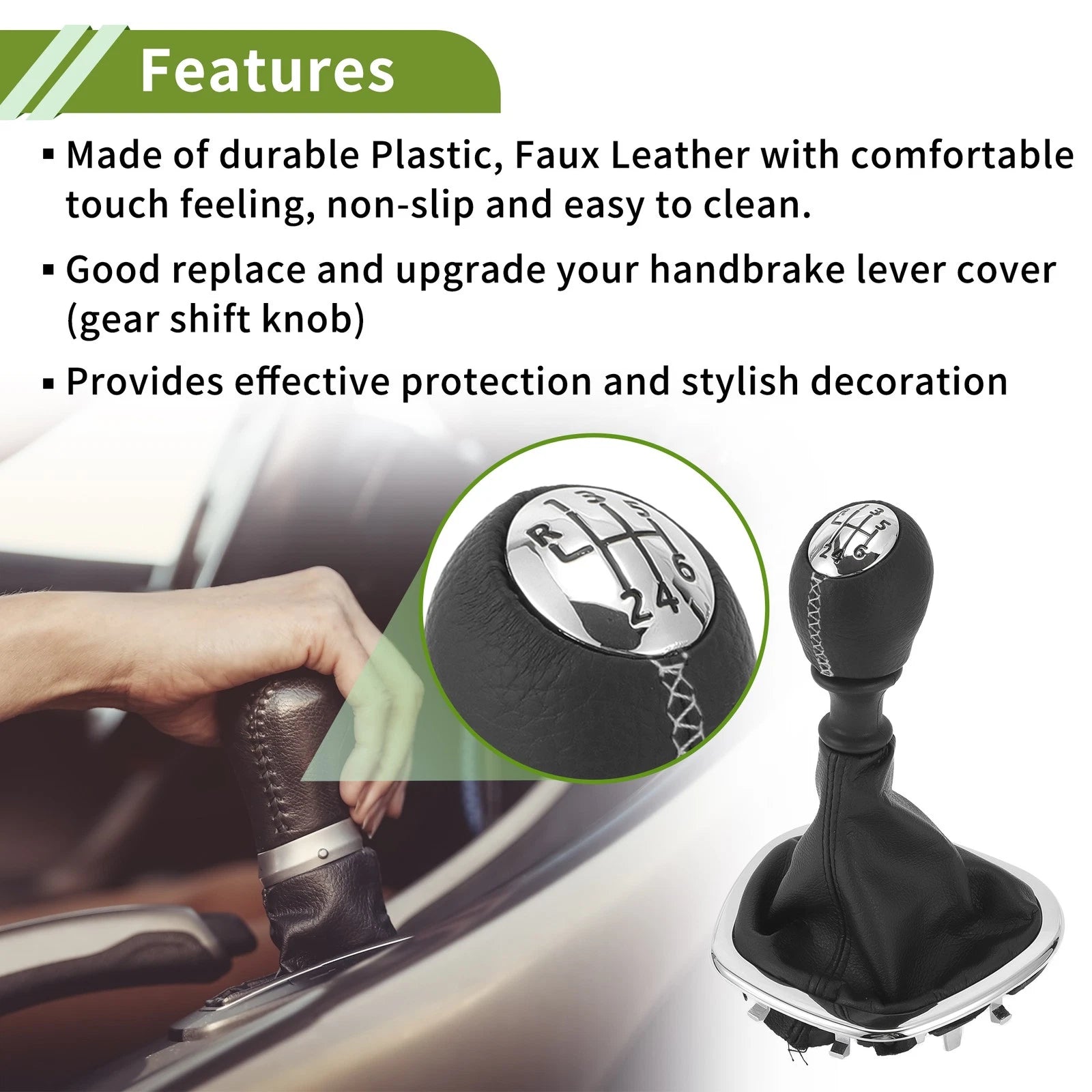 6 Speed Gear Shift Knob with Cover for Fiat Talento (2016–2023)