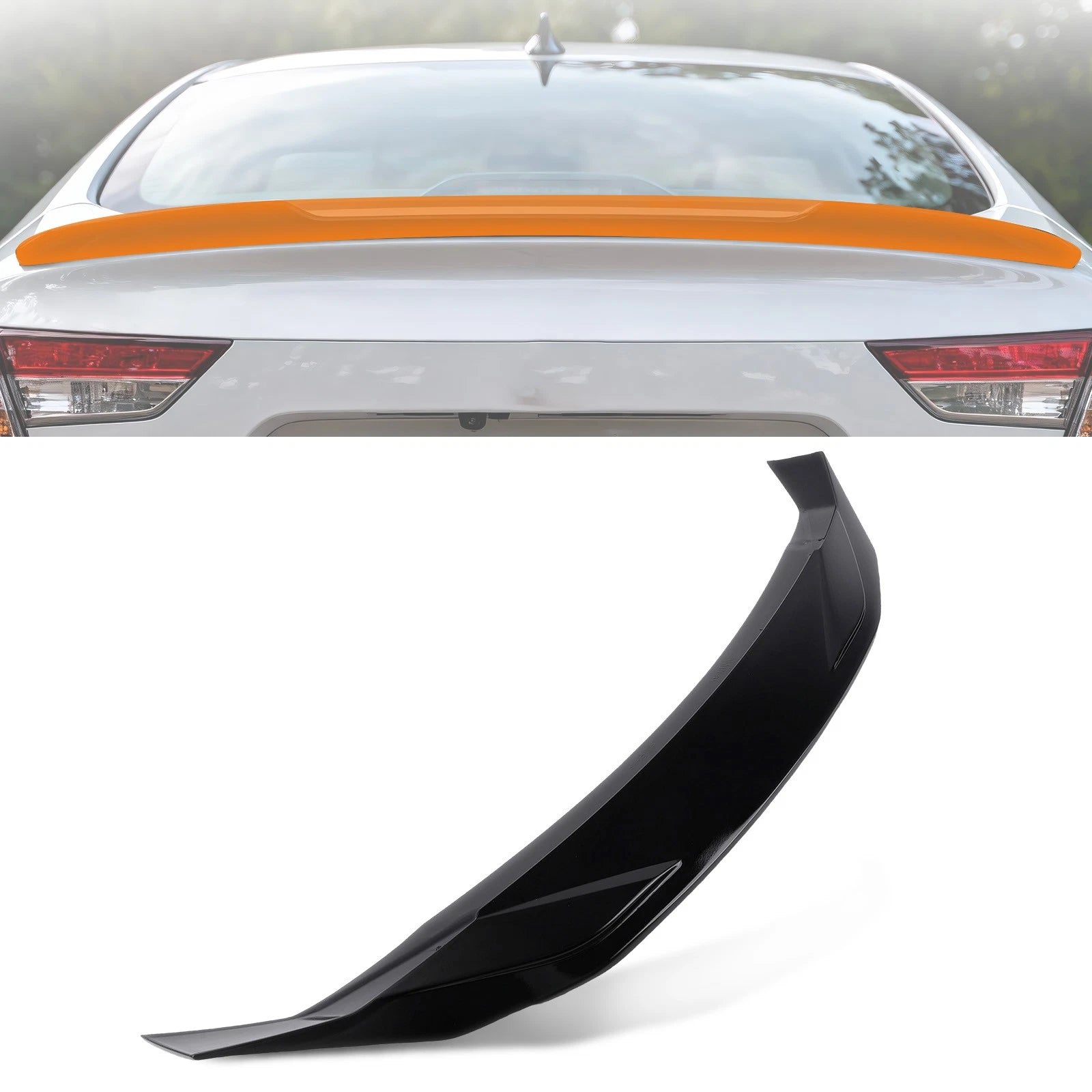 Trunk Spoiler for Honda Civic Sedan (2016-2021) Glossy Black ABS Plastic