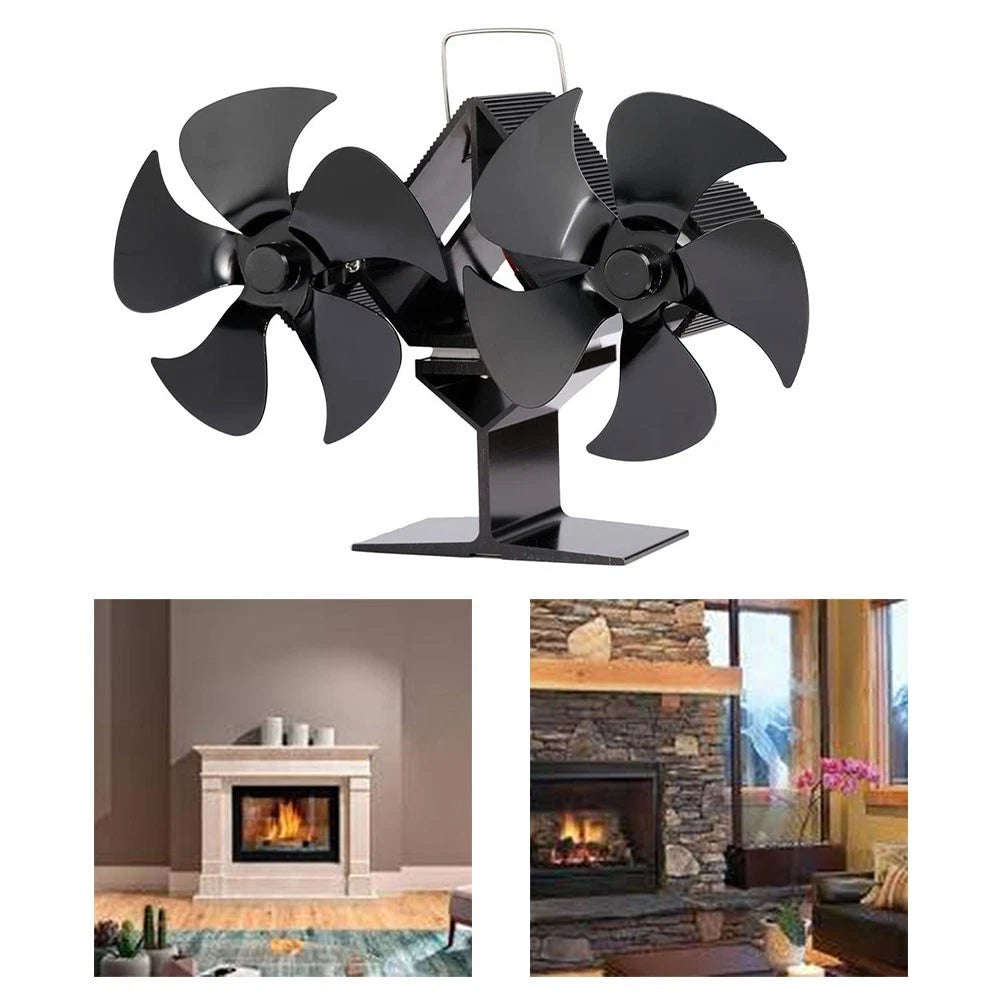 Magnetic Fireplace Fan for Wood Stove (No Electricity Needed)