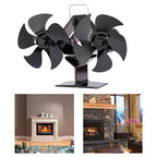 Magnetic Fireplace Fan for Wood Stove (No Electricity Needed)