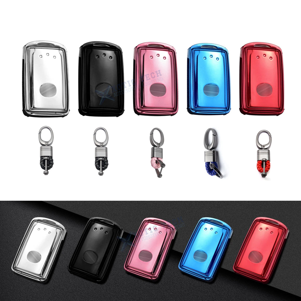 TPU Full Protection Remote Key Cover with Keychain for Mazda (2014–2020)