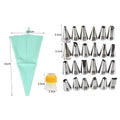 Set of 4 Decorative Baking Nozzles and Silicone Bags for Culinary Creations