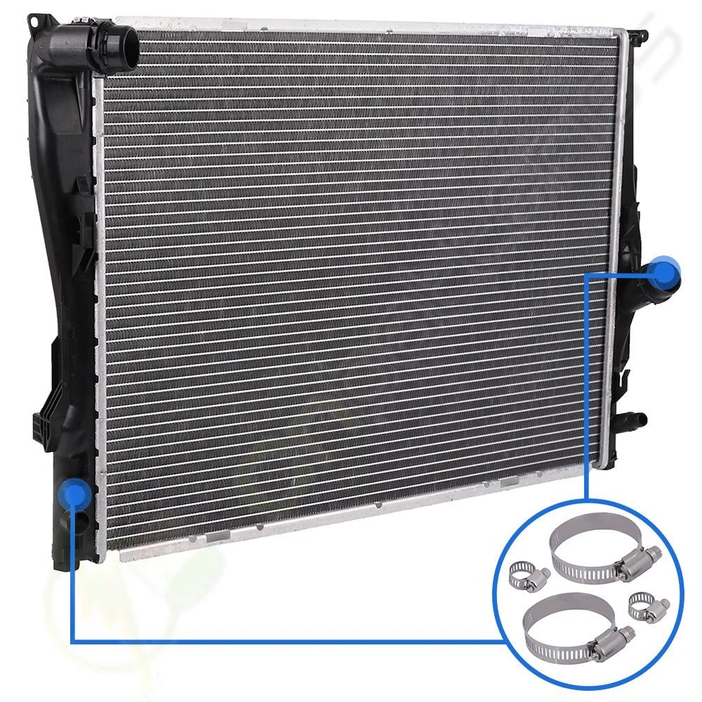 Radiator for BMW 135i 325Ci 325i 325xi (2006–2013) w/ Hose Clamps Kit