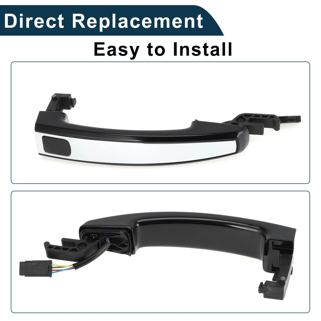 Front Left Door Handle for Chevrolet Cruze (2011) No. 20827614 Black Silver Tone