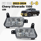 Set of 2 Front LED Fog Lights for Chevy Silverado 1500 (2022–2024)