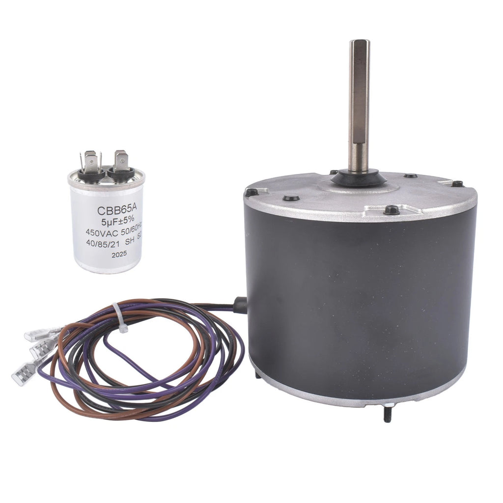 Condenser Fan Motor 1/4 HP 3-Leads 825 RPM for