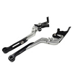 CNC Silver Extendable Brake Clutch Levers for Honda CBR650R CB650F (14-23)