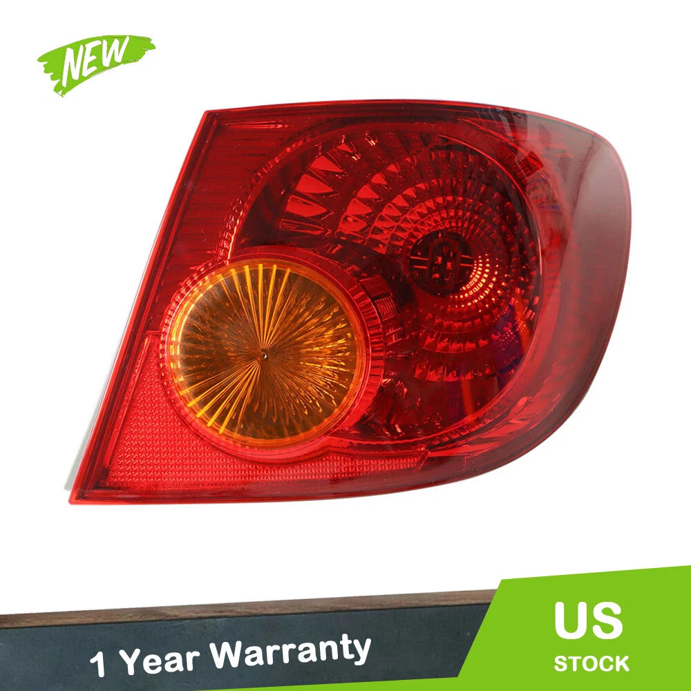 Passenger Side Halogen Red Brake Tail Light for Toyota Corolla (2005–2008)