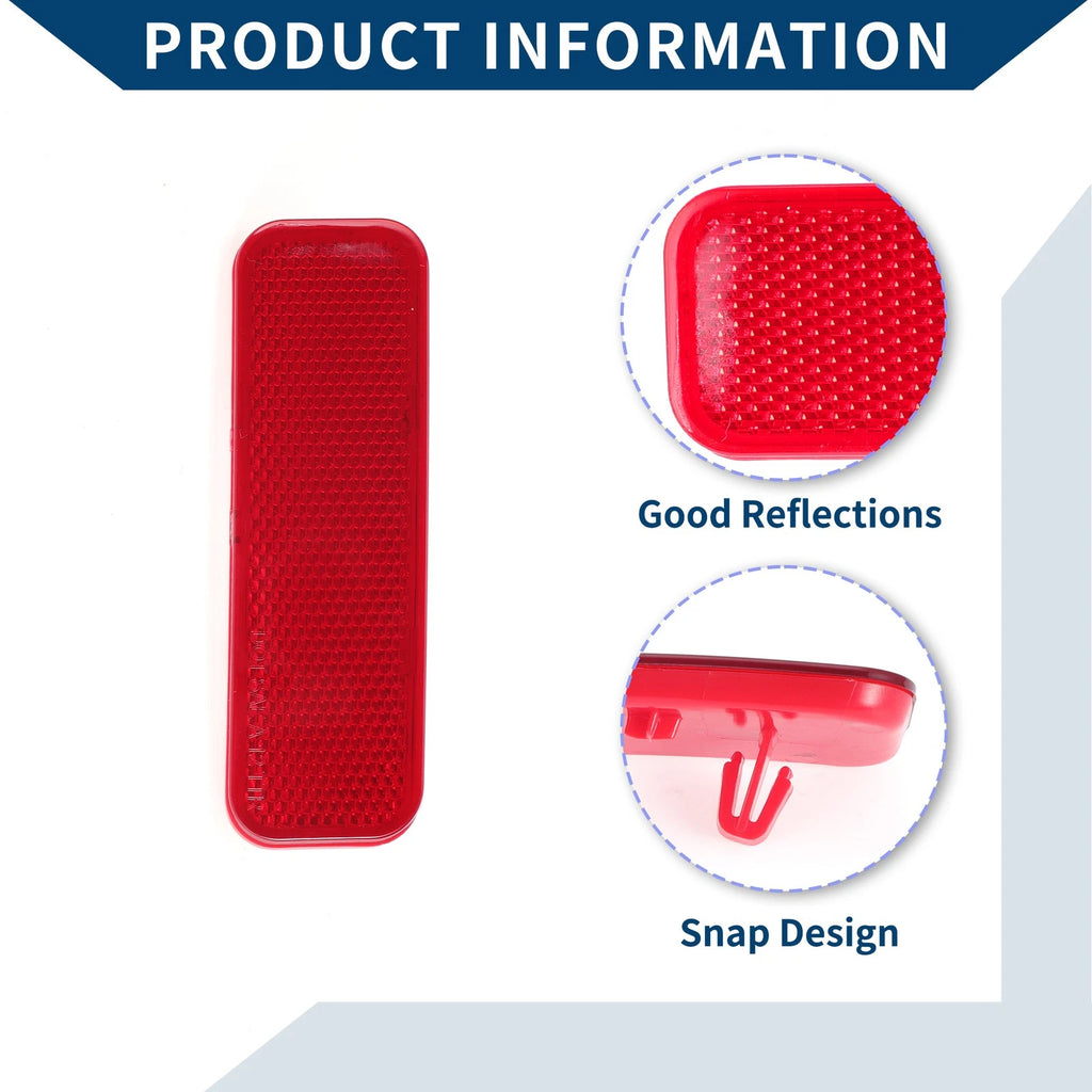 Rear Right Bumper Reflector No.BK2Z13A565B for Ford Transit (2015–2022) Red