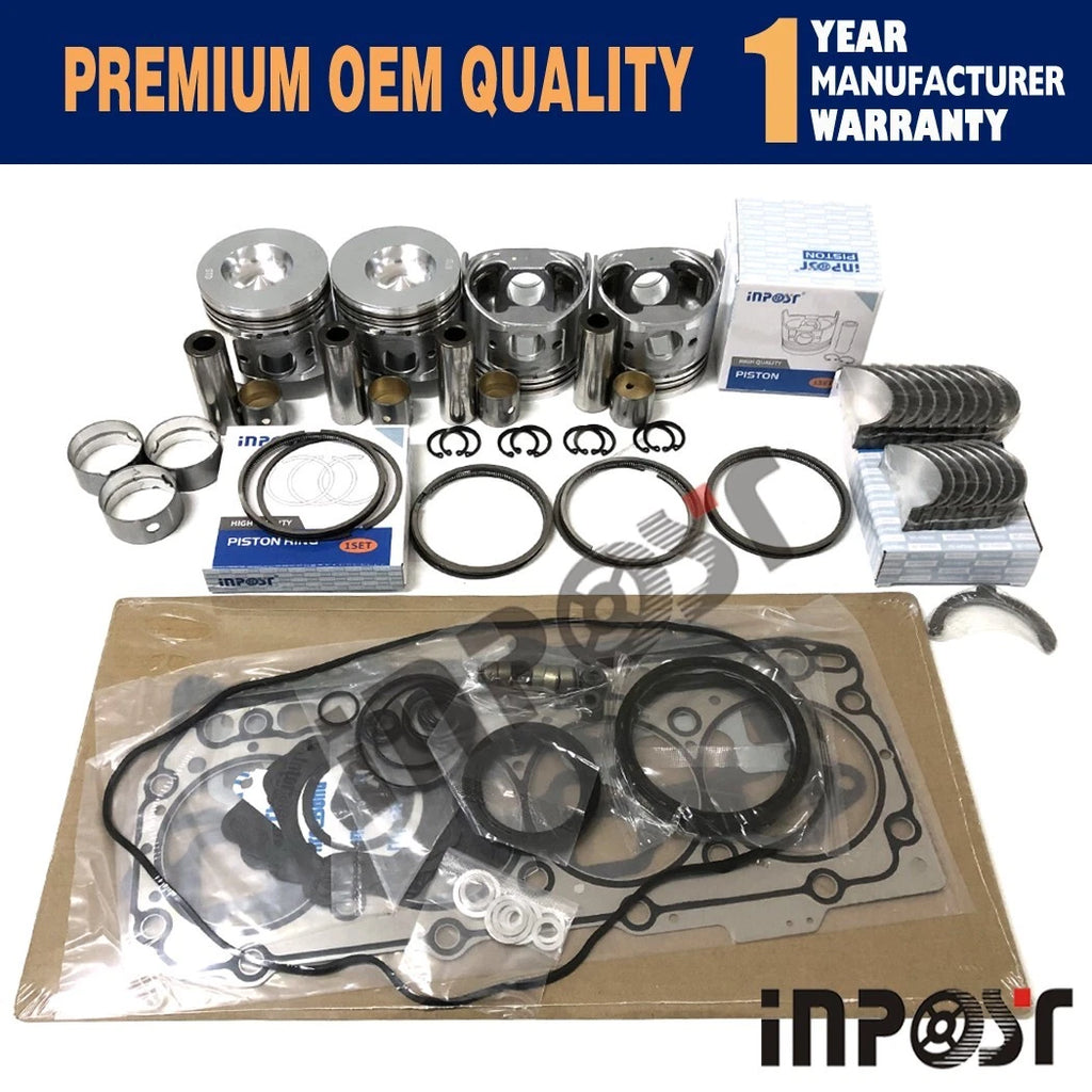 Overhaul Rebuild Kit for Yanmar 4TNE86 (Head Gasket, Piston Ring, Bearing)