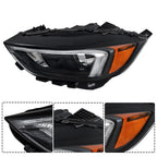 LED Headlights Pair for Ford Edge (2019–2024) Black Replacement w/DRL