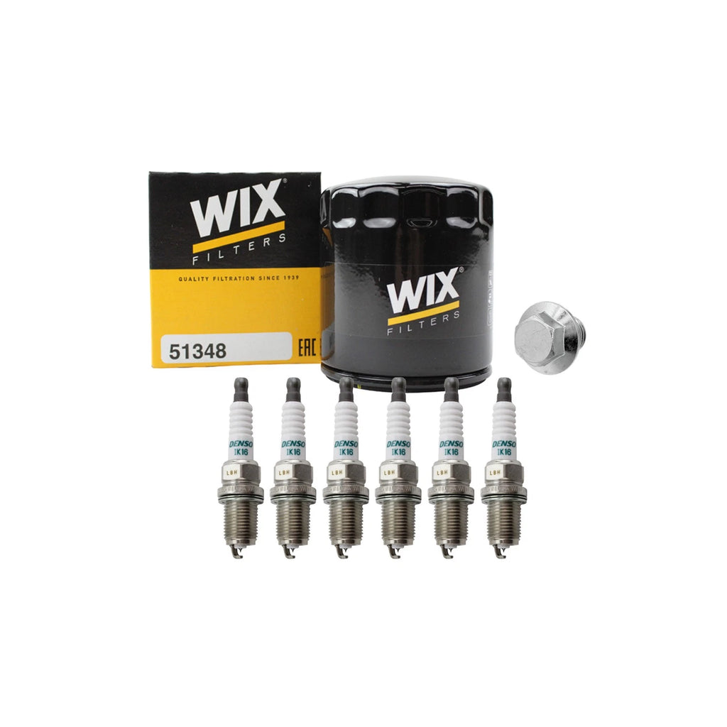 Wix Engine Oil Filter & Denso 6 Iridium Spark Plugs for GS300 Tundra V6 (1998–2006)