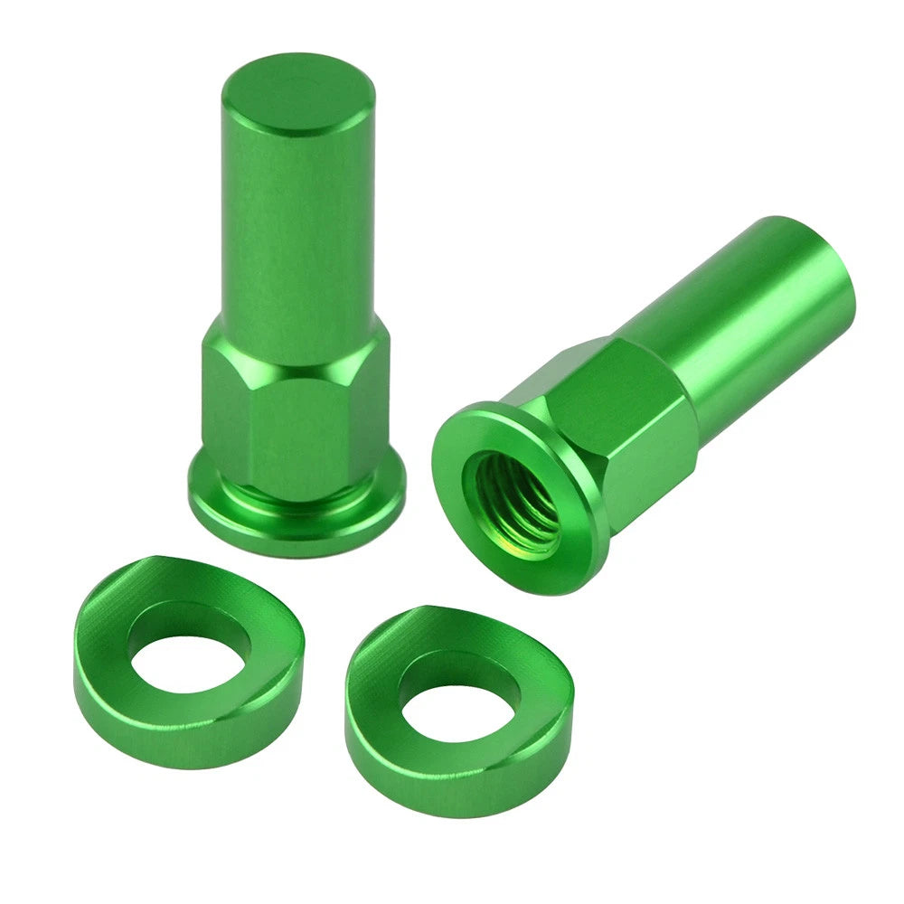 CNC Rim Lock Nuts Washers for Kawasaki KX KXF KDX KLX KFX (1980–2023)