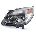 Halogen Headlight with Bulb Chrome Left Driver for Chevrolet Equinox (2016–2017)