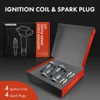 Set of 4 Ignition Coils & Iridium Spark Plugs for Mitsubishi Outlander Lancer