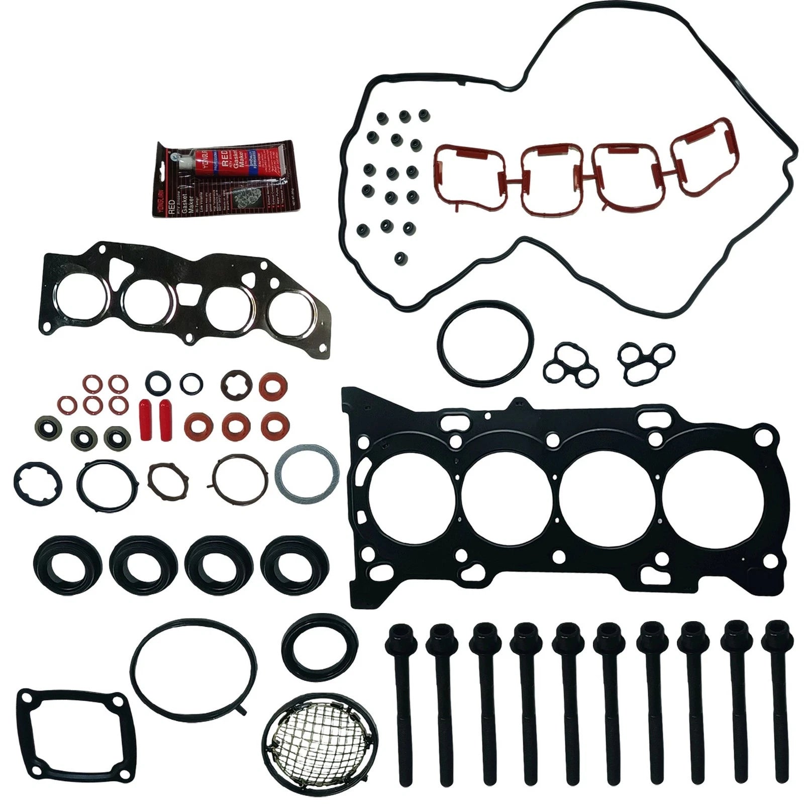 Set of 10 Head Gasket Bolts for Toyota Camry RAV4 Scion tC (2010–2016)
