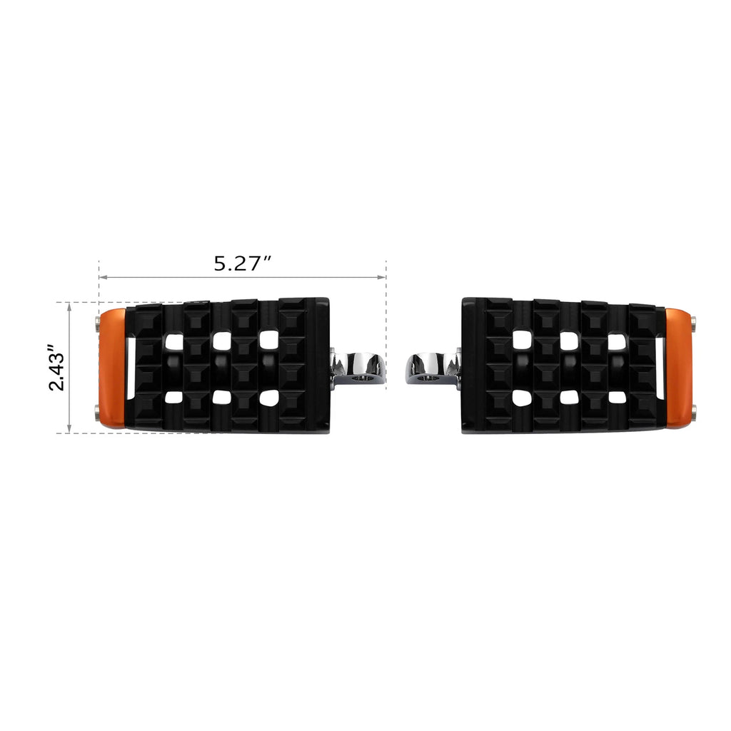 Black Aluminum Footpegs Footrest for Harley Touring Softail Sportster (2004–2023)