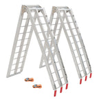 Set of 2 Aluminum Folding Loading Ramps for ATV UTV Truck Motorcycle Lawn Mower
