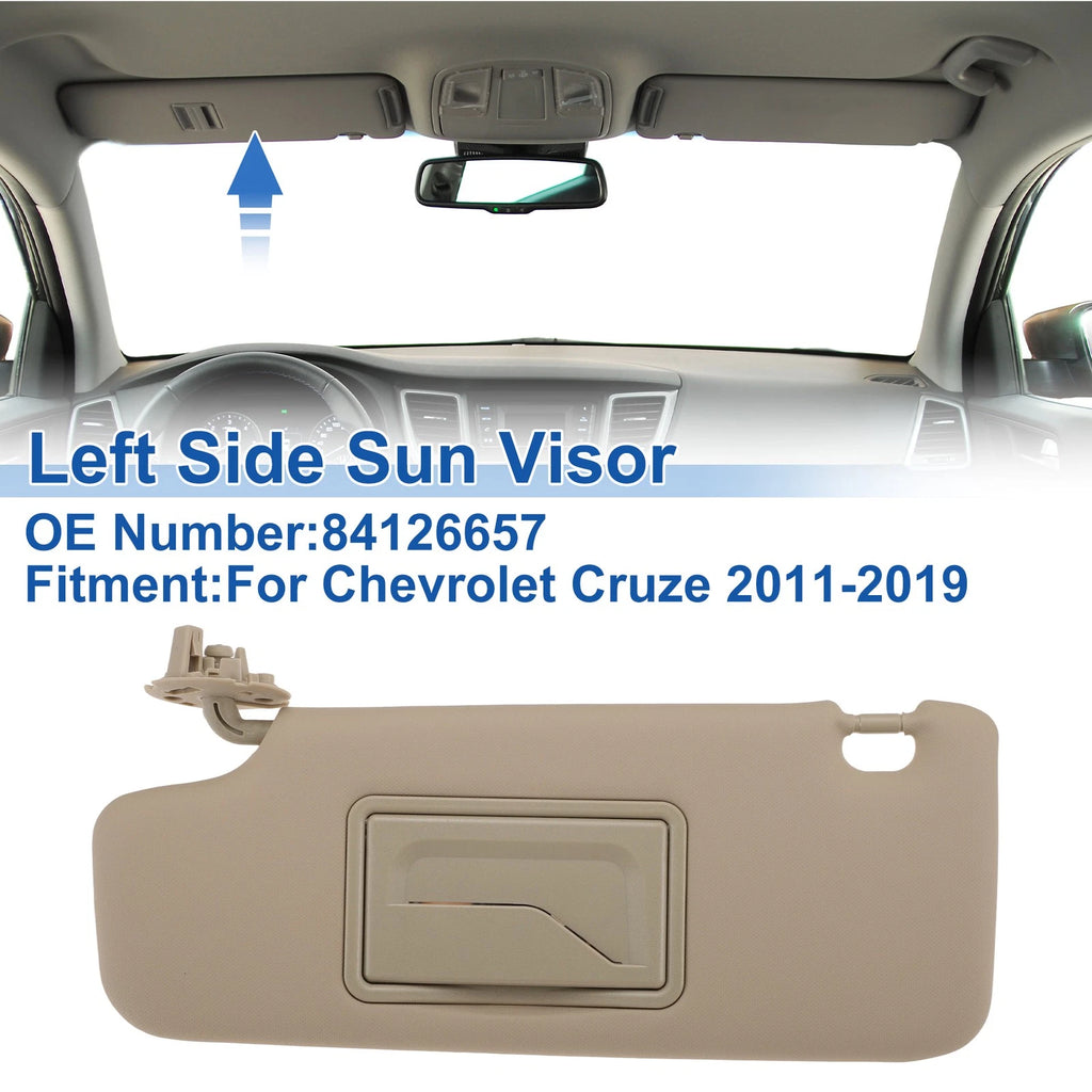 Left Side Sun Visor for Chevrolet Cruze (2011–2019) No. 84126657 Beige