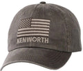 Tonal Flag Dark-Textured Oil Cloth Trucker Hat for Kenworth Trucks