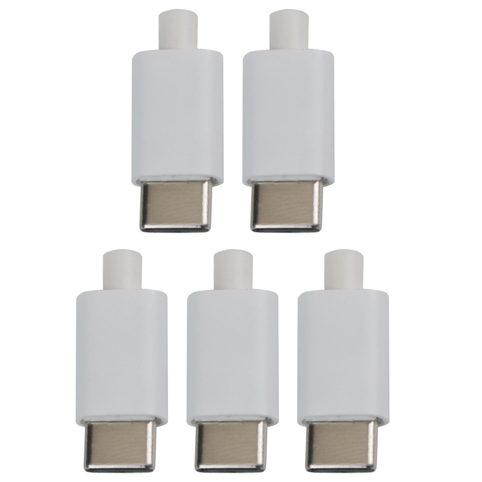 5X USB C Male Connector for PCB Board - Black or White Shell