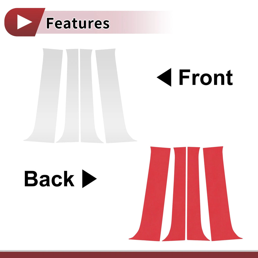 Door Pillar Window Trim for Nissan Frontier (2005–2020) Silver Tone