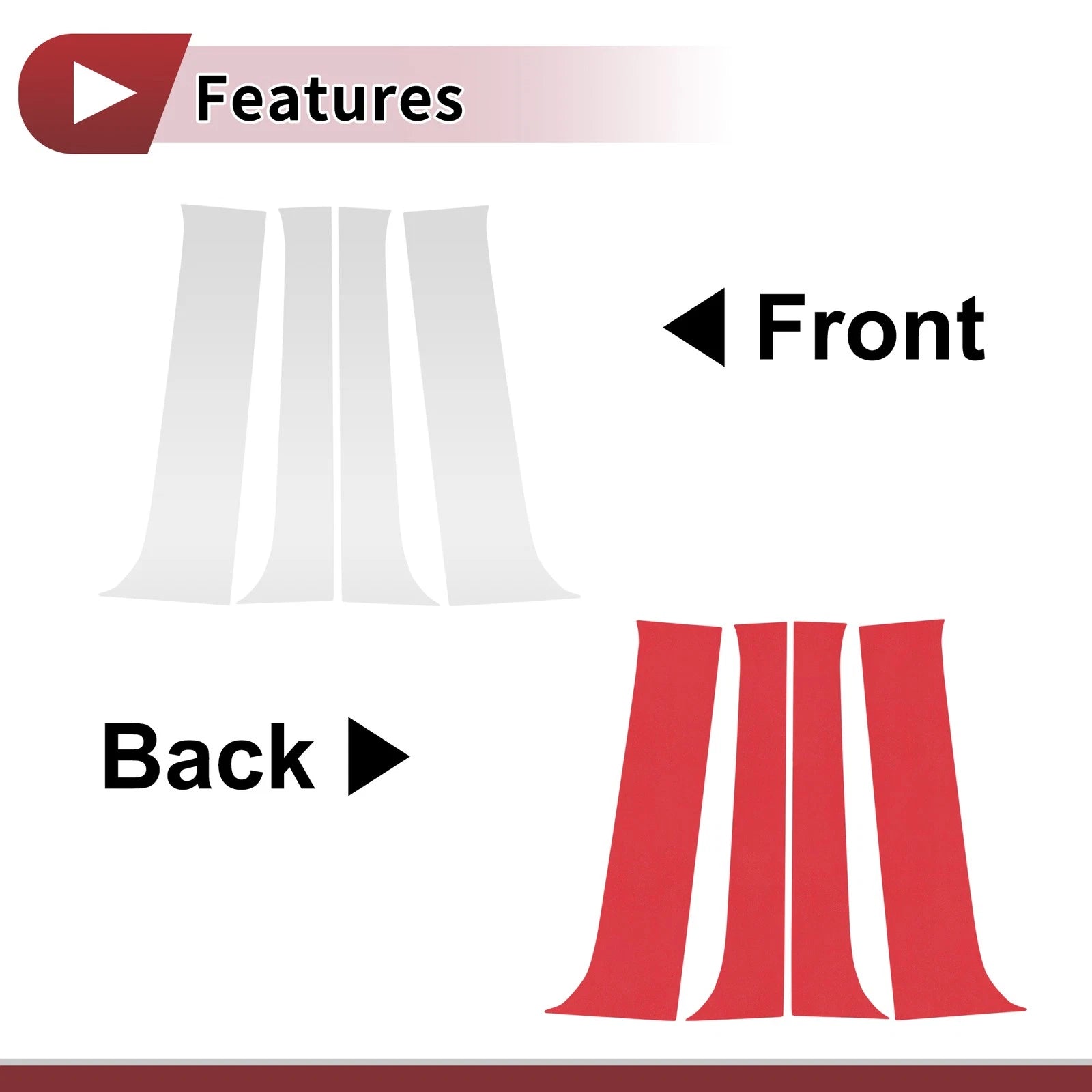 Door Pillar Window Trim for Nissan Frontier (2005–2020) Silver Tone