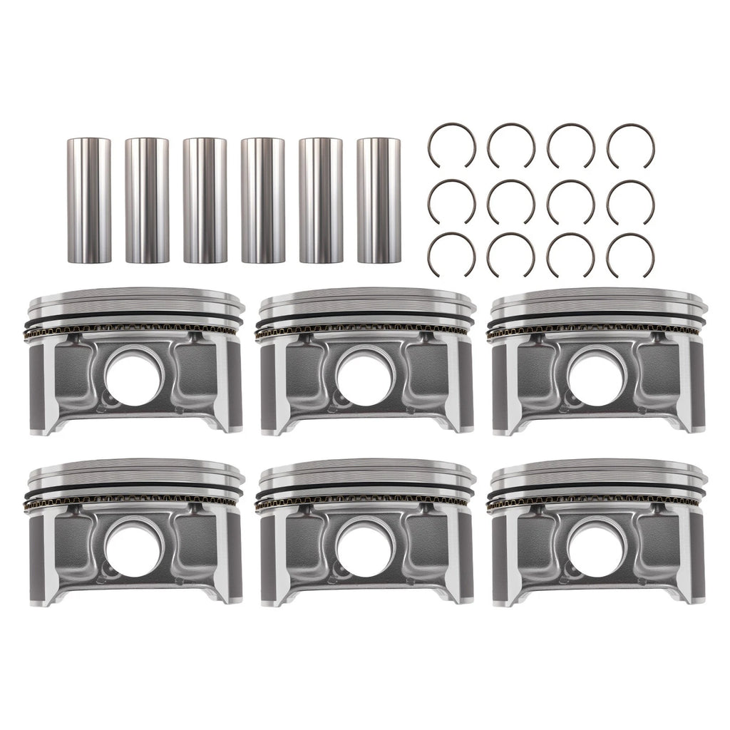 Engine Piston Set with Rings for Chrysler Dodge 2.7L V6 DOHC (1998-2010)