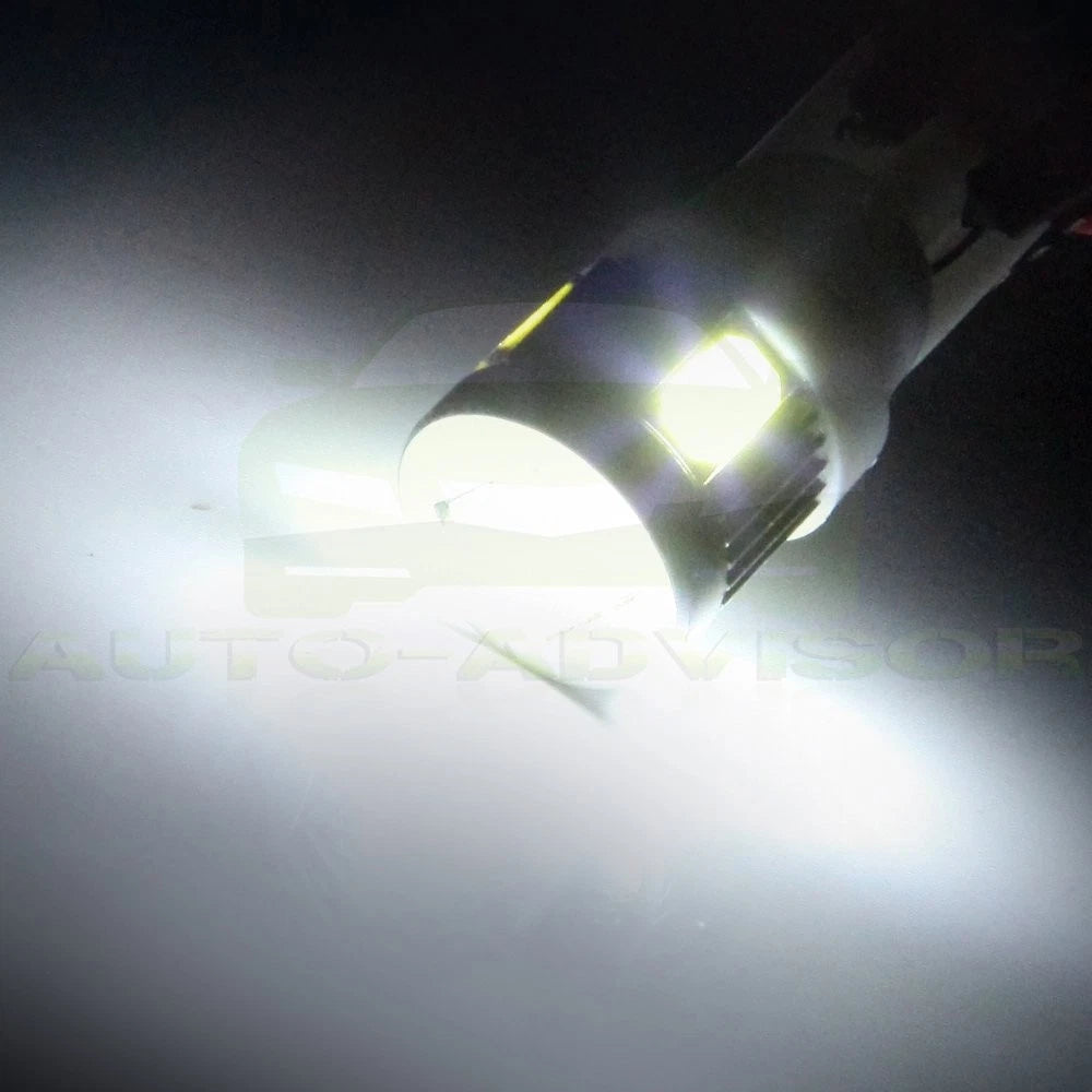 5Pcs Cab Marker Round Light Smoke + Base + T10 Xenon White LED for Chevy
