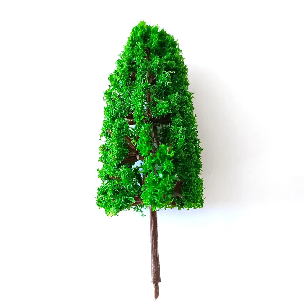10Pcs 2.36" Trees for Model Train Railroad Diorama Scenery (Scale)
