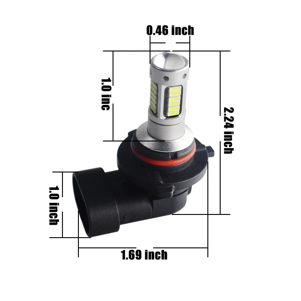 2X 9006 HB4 LED Fog Light Bulbs for