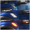LED Daytime Running Lights DRL Amber White for Ford F-150 Raptor (2018–2019)