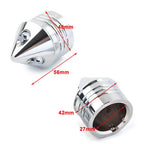 1 Pair Chrome Front Axle Cap Nut Cover for Harley Electra Glide Sportster (2000–2023)