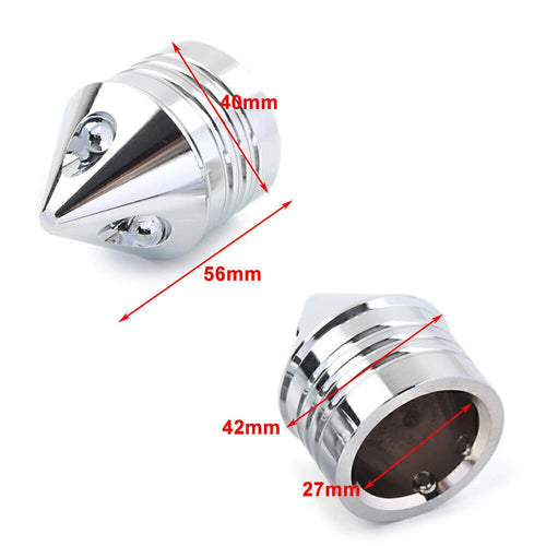 1 Pair Chrome Front Axle Cap Nut Cover for Harley Electra Glide Sportster (2000–2023)